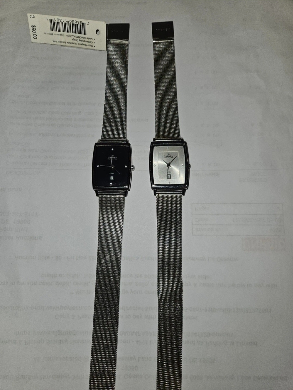2 Grenen Women's Watches Silver Tone Untested. Need Band Piece. As-Is